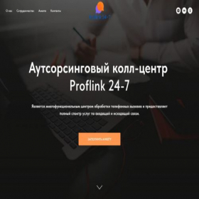 Скриншот главной страницы сайта proflink24-7.tilda.ws