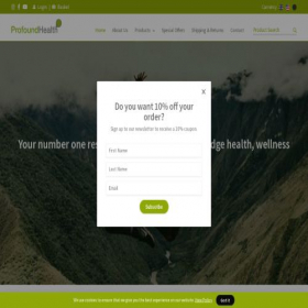 Скриншот главной страницы сайта profound-health.com