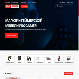 Скриншот главной страницы сайта progamerstore.ru