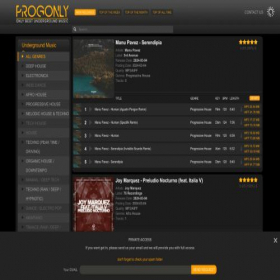 Скриншот главной страницы сайта progonlymusic.com
