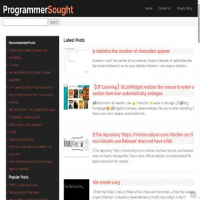 Скриншот главной страницы сайта programmersought.com