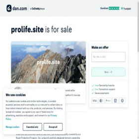 Скриншот главной страницы сайта prolife.site
