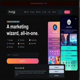 Скриншот главной страницы сайта prolnk.ru