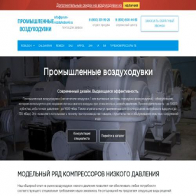 Скриншот главной страницы сайта prom-vozduhoduvki.ru