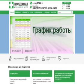 Скриншот главной страницы сайта promed29.ru