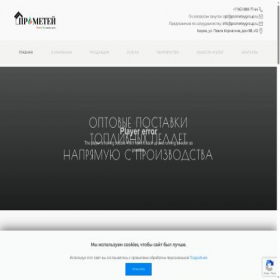Скриншот главной страницы сайта prometeygroup.ru