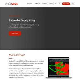 Скриншот главной страницы сайта promine.com