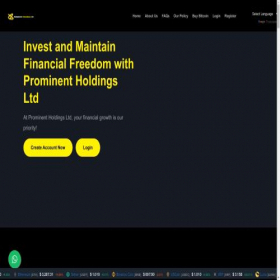 Скриншот главной страницы сайта prominentholdingsltd.org