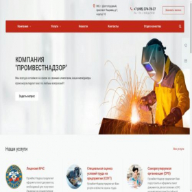 Скриншот главной страницы сайта promnadzor.com