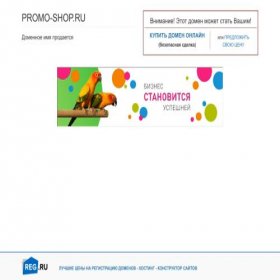 Скриншот главной страницы сайта promo-shop.ru