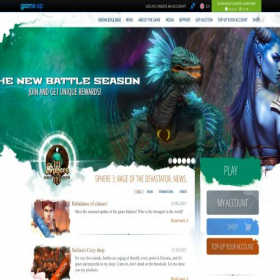 Скриншот главной страницы сайта promo-sphere3.gamexp.com