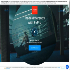 Скриншот главной страницы сайта promo.fxpro.com