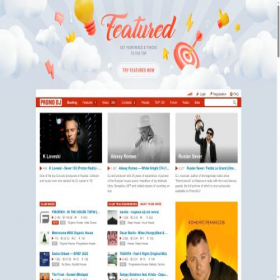 Скриншот главной страницы сайта promodj.ru