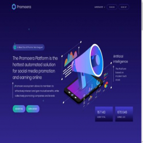 Скриншот главной страницы сайта promoera.com
