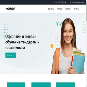 Скриншот главной страницы сайта promotei.kz