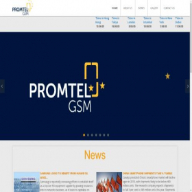 Скриншот главной страницы сайта promtelgsm.net