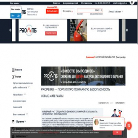 Скриншот главной страницы сайта propb.ru