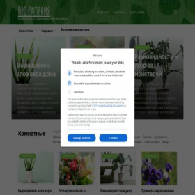 Скриншот главной страницы сайта prorasteniya.com