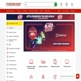 Скриншот главной страницы сайта proshop.fi