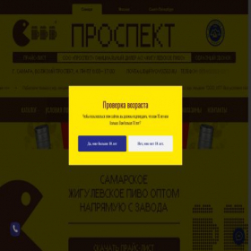 Скриншот главной страницы сайта prospekt163.ru
