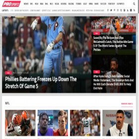 Скриншот главной страницы сайта prosports.net