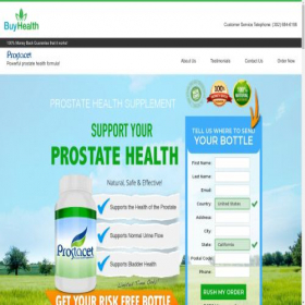 Скриншот главной страницы сайта prostacet.com