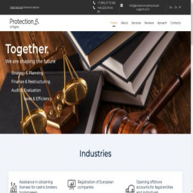 Скриншот главной страницы сайта protectionrightsconsult.com