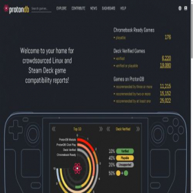Скриншот главной страницы сайта protondb.com