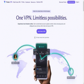 Скриншот главной страницы сайта protonvpn.com