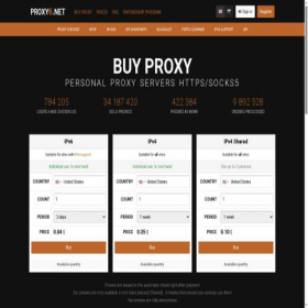 Скриншот главной страницы сайта proxy6.net