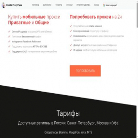 Скриншот главной страницы сайта proxypapa.ru