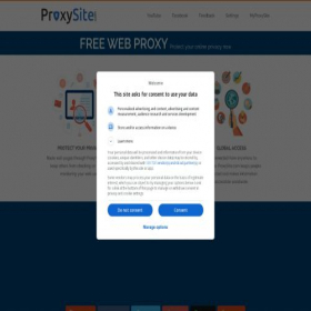 Скриншот главной страницы сайта proxysite.com