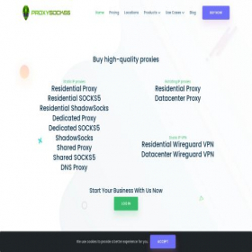 Скриншот главной страницы сайта proxysocks5.com
