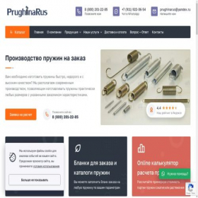 Скриншот главной страницы сайта prughinarus.ru