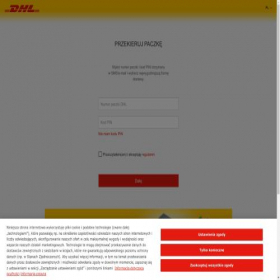 Скриншот главной страницы сайта przekieruj.dhlparcel.pl