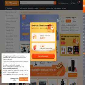 Скриншот главной страницы сайта pt.banggood.com
