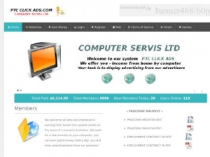 Скриншот главной страницы сайта ptc-click-ads.eu