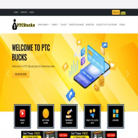 Скриншот главной страницы сайта ptcbucks.co.uk
