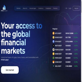 Скриншот главной страницы сайта ptfxtrader.com