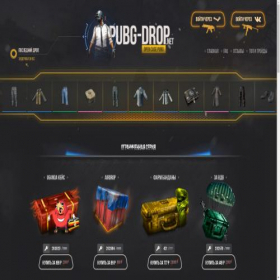 Скриншот главной страницы сайта pubg-drop.net