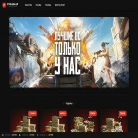 Скриншот главной страницы сайта pubgfast.top