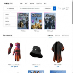 Скриншот главной страницы сайта pubggs.com