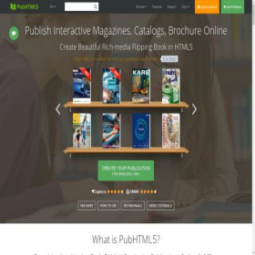 Скриншот главной страницы сайта pubhtml5.com