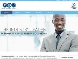 Скриншот главной страницы сайта publicdomainregistry.com