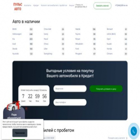 Скриншот главной страницы сайта pulsavtobu.ru
