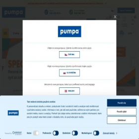 Скриншот главной страницы сайта pumpa.eu