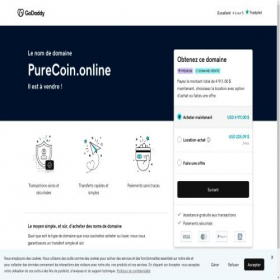 Скриншот главной страницы сайта purecoin.online