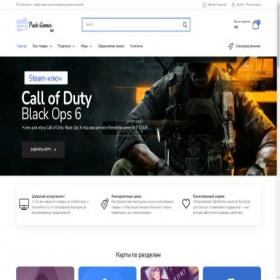 Скриншот главной страницы сайта pushgamer.ru