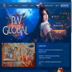 Скриншот главной страницы сайта pwglobal.org