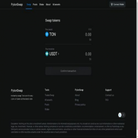 Скриншот главной страницы сайта pylonswap.com